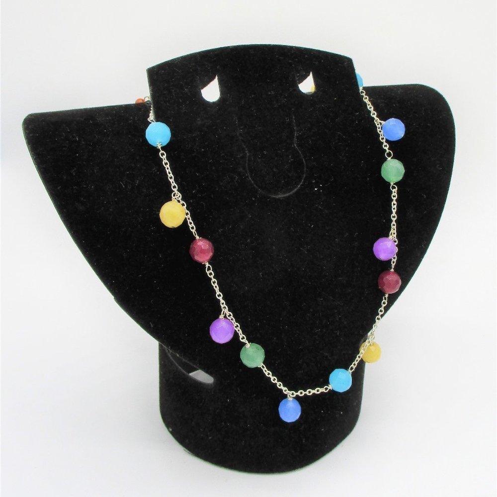 𝅺TALBOTS Semi Precious Multi-Gemstone Statement Necklace